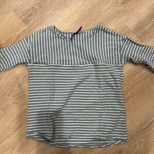 Seraphine Cotton Striped Maternity & Nursing/Pumping Top